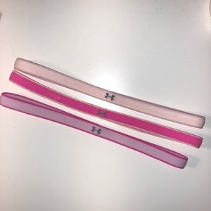 Under armour pink headband set